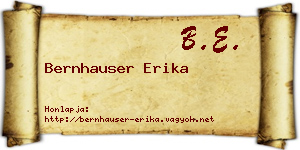 Bernhauser Erika névjegykártya
