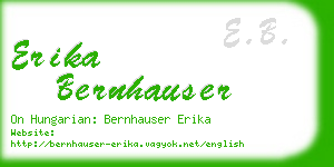 erika bernhauser business card